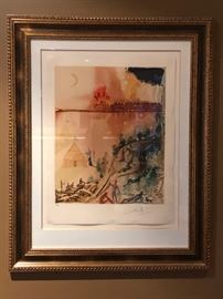 SALVADOR DALI Signed Lithograph TITLED Marquis:Seige of Jerusalem