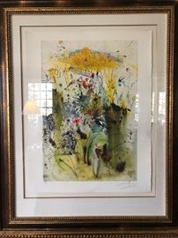Signed Salvador Dali Lithograph Size 31 x 38 ALIYAH Land Comes to Life