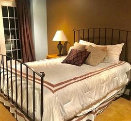 Iron Bed in Queen and Linens