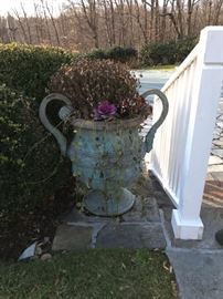 PAIR of Outdoor Iron Planters