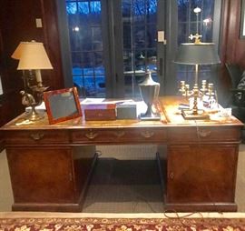 Executive Desk with Leather Top (in three pieces for easy move)
