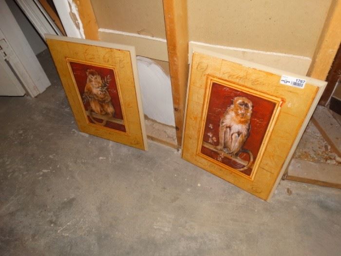 2 wall art Monkeys