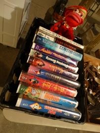 Lot of assorted Disney movies in boxes
