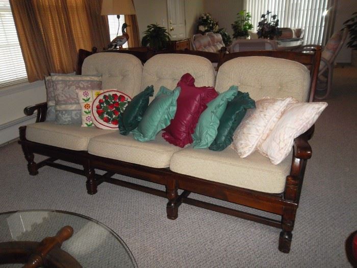 lodge decor pine sofa 