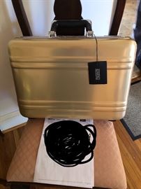 Zero Helliburton Briefcase gold tone Aircraft Aluminum