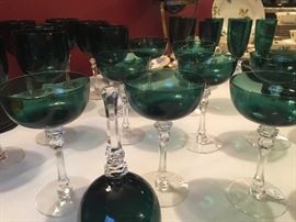 Emerald stemware