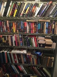 BOOKS! And the metal rack is for sale.