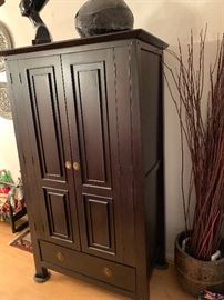 Contemporary Dark Wood AV Cabinet/ Wardrobe	71x39x25in	HxWxD