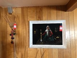 Velvet Mid East Hookah Painting&nbsp;