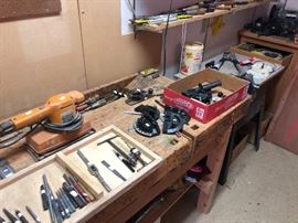 Antique woodworkers table Carpenter's bench