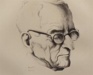 Lot 19: Thomas Hart Benton 'Mr. President' Signed Lithograph