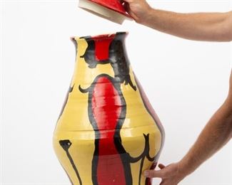 Lot 27: Ken Ferguson (1928-2004) Art Pottery Lidded Vase