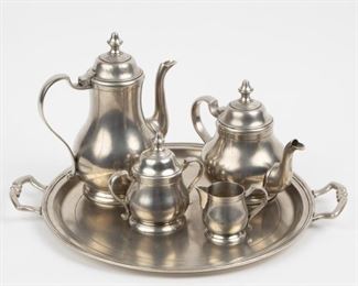 Lot 39: MATCH Handmade Italian Pewter Tea Set