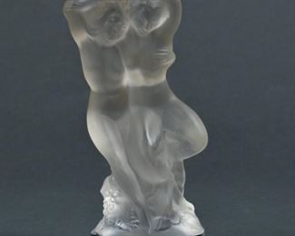 Lot 50: Lalique Crystal Pan and Diana Sculpture