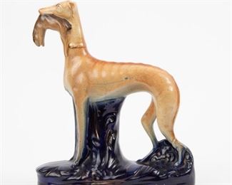 Lot 55: Staffordshire Greyhound With Hare