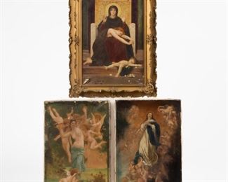 Lot 64: Three Small Oils after Bouguereau