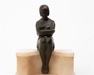 Lot 68: Sculptural 'Enigme' Art Deco Lamp