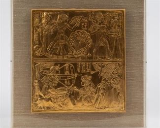 Lot 90: 1976 Metropolitan Museum of Art King Tut Gold Plaque