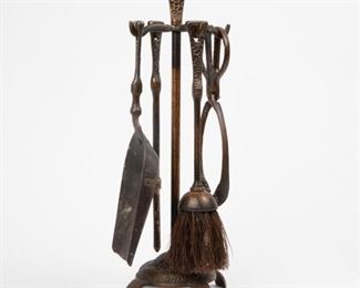Lot 106: Antique English Fireplace Tool Set