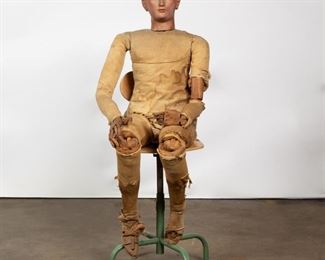 Lot 111: 19th c. German Fully Articulating Life-Size Mannequin