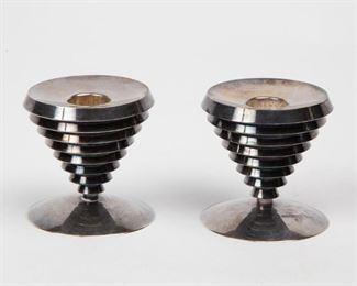 Lot 128: Swid Powell Candlesticks