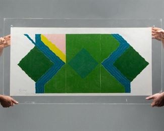 Lot 131: Toma Roata Two-Sided Postmodern Woodcut