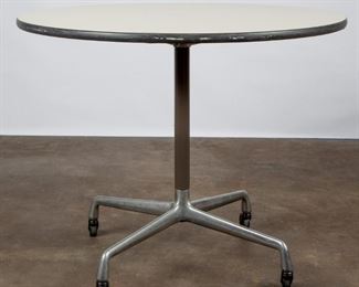 Lot 139: Eames Round White Laminate Table