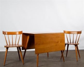 Lot 141: Paul McCobb Planner Group Table and Two Chairs