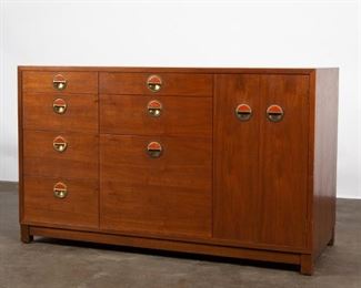 Lot 144: Edward Wormley Dunbar Credenza with Natzler Tiles