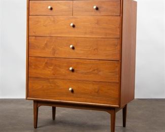 Lot 148: Drexel 'Declaration' Modern Walnut Chest of Drawers