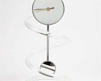 Lot 174: Jon Gilmore Spiral Lucite Clock