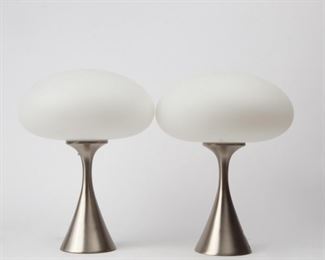 Lot 177: Vintage Laurel Pair of Mushroom Table Lamps