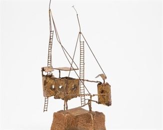 Lot 182: Brutalist Metal Sculpture