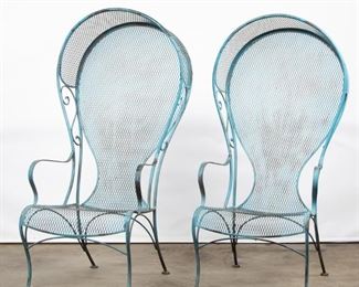 Lot 190: 1960s Woodard Canopy Chairs, Pair