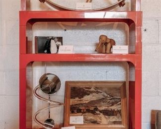 Items from Art + Design Online Auction staged for the open house preview July 11th from 5pm - 8pm at 901 Woodswether Rd. Kansas City, MO 64105
