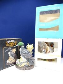 Canadian Loon and Chukar Partridge Decanter Set