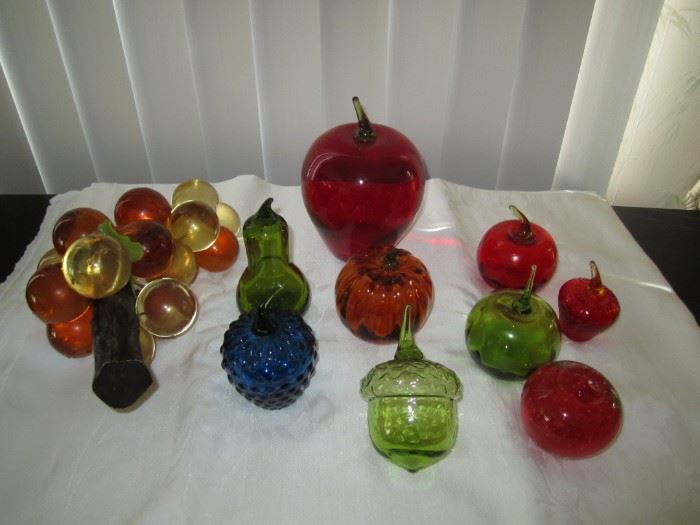 Art Glass Trees and Fruit