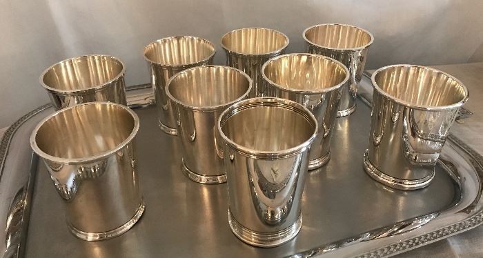 sterling julep cups, 6 Fisher
