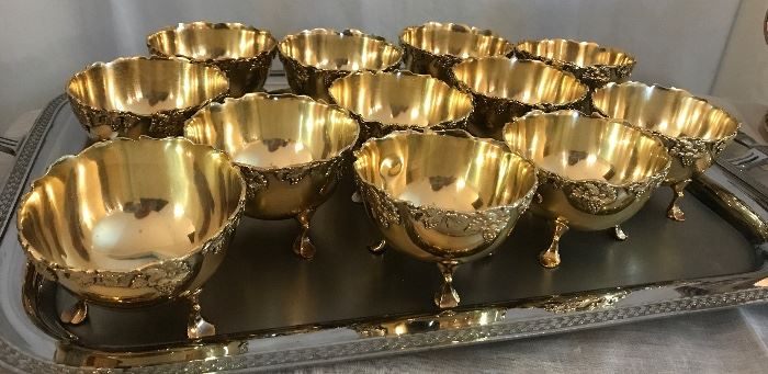 gold vermeil footed sherberts