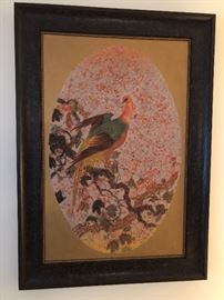 Hand Painted on Canvas Medallion Framed , Chinese