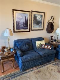 Great Oak Side Tables and Matching Sofa and Loveseat. 
