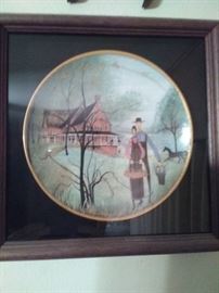 P Buckley Moss framed plate https://ctbids.com/#!/description/share/98052