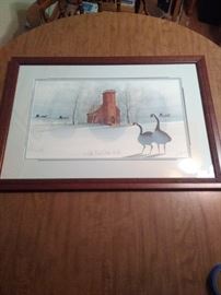 "Little brown church Revisited", P Buckley Moss https://ctbids.com/#!/description/share/98070