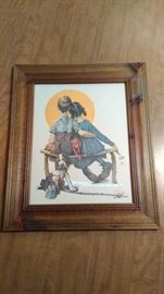 puppy love, Norman Rockwell print https://ctbids.com/#!/description/share/98102