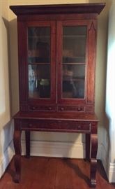 Atq Mahogany Secretary Bookcase