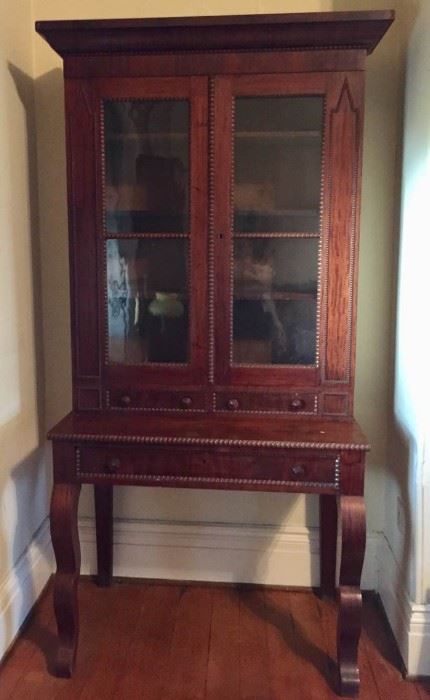 Atq Mahogany Secretary Bookcase