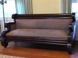 Atq Mahogany Empire Sofa