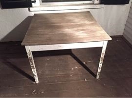 Antique Painted Farm Table