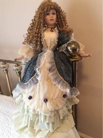Lg Porcelain Victorian Doll