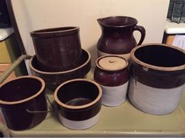 Pottery Crocks, Pitcher